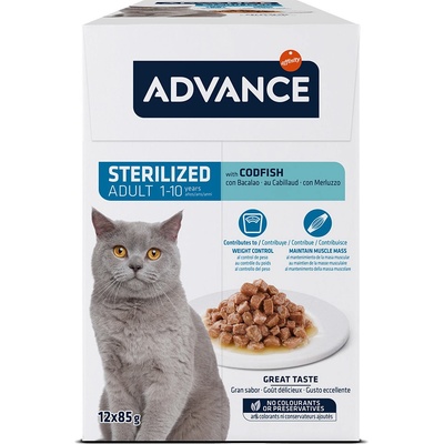 Advance Feline Sterilized Cod 12 x 85 g