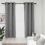 vidaXL 134816 Blackout Curtains with Rings 2 pcs Grey 37"x63" Velvet (US only) - Untranslated (134816)
