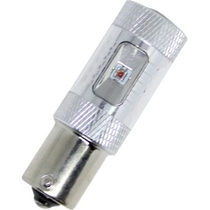  Диодна крушка ba15s с 6 х 5w cree диода и лупа единична светлина червена (ba15s30r)