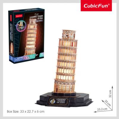 CUBICFUN 3D puzzle svítící Šikmá věž v Pise 42 ks