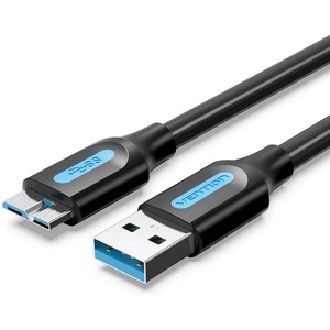 Vention USB-A 3.0/M - Micro USB-B, ( PVC, черен), 1 м, кабел