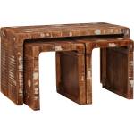 vidaXL Н nesting маса 3 бр. Кафяво 82 x 40 x 46 см (4104562)