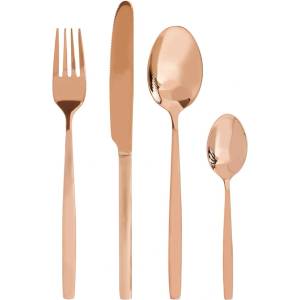 Premier Housewares Прибори за хранене 16 бр. от неръждаема стомана в меден цвят Avie - Premier Housewares (0922615)