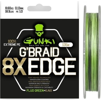 Gunki Pletená Šnúra G Braid 8X Edge 135 m - 0,18 mm 11,6 kg