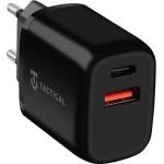 Tactical Base Plug Dual, мрежово зарядно устройство/адаптер USB-C и USB-A 20W, черен