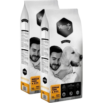 Amity premium dog Iberian pork & rice 2 x 15 kg