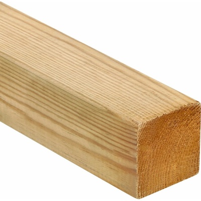 Drevený stĺpik, 180 × 9 × 9 cm, borovica, tlakovo impregnovaný, 6502-0-0