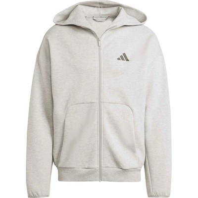 adidas Future Icons 3-stripes Full Zip Hoodie sivá