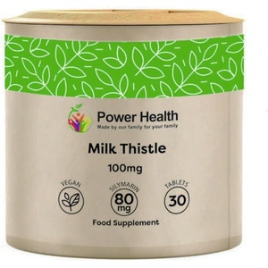 Power Health Черен дроб - Бял трън, 100 mg x 30 таблетки (076218 (PHPPHMT30) PWH)