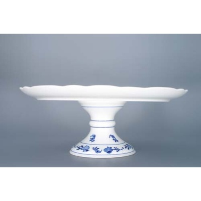 Český Porcelán Dubí Cibulák Tanier tortový 31cm na nohe Originálny