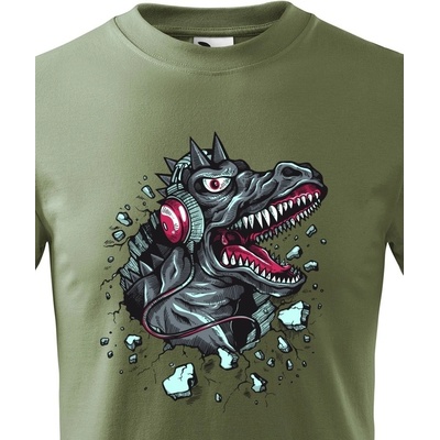 dětské tričko Dino sluchátka Military 69