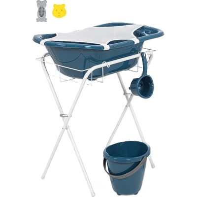 BabyJem Бебешки комплект за баня от 7 части BabyJem - Indigo Blue (897)