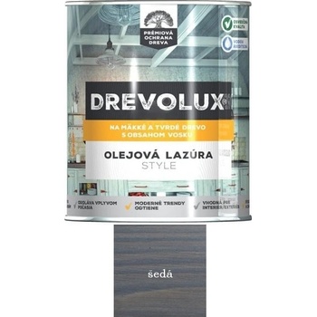 Drevolux style 2,5 l sivá