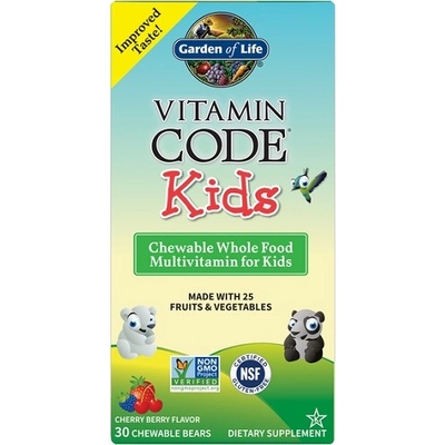 Garden of Life Vitamin Code Kids Chewable Multivitamin for Kids, 30 Chewable