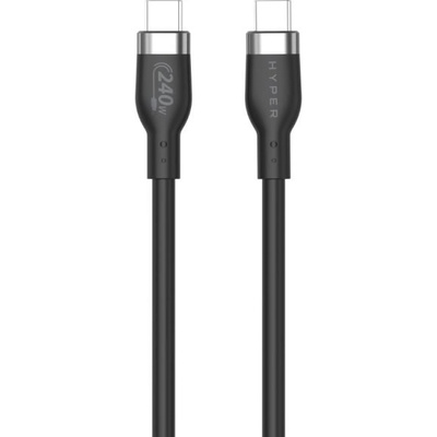Hyper HY-HJ4001BKGL Silicone 240W, USB-C / USB-C, 1m, černý