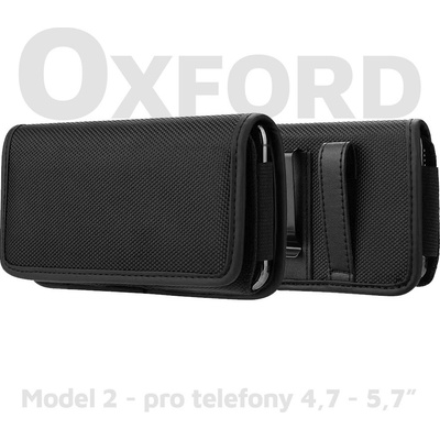 Pouzdro OXFORD Univerzální horizontální s poutkem na opasek Model 2 do 14 x 7,5 cm, černé