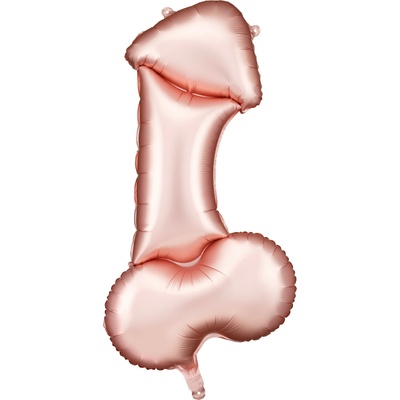 PartyDeco Fóliový balón v tvare údu Rosegold 46 x 88 cm