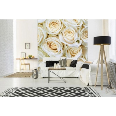 DIMEX ART Флизелинов фототапет бели рози 225 x 250 см