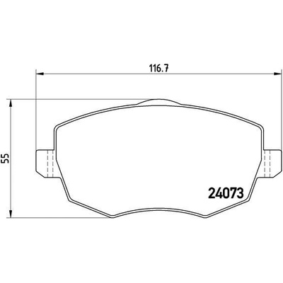 Sada brzdových platničiek kotúčovej brzdy BREMBO P 23 095