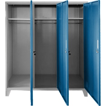 Carmen Метален шкаф Carmen CR-1604-3 JZ - сив / син (3580175_1)