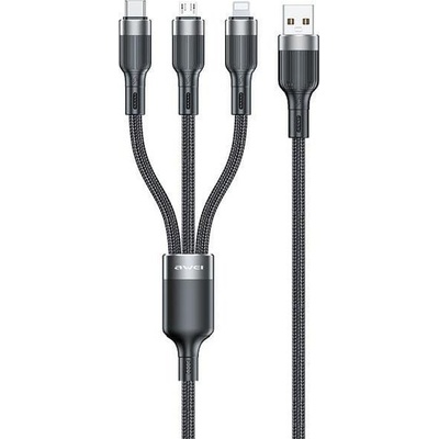 Awei CL-975 usb-c/lightning/mico 3v1 černý