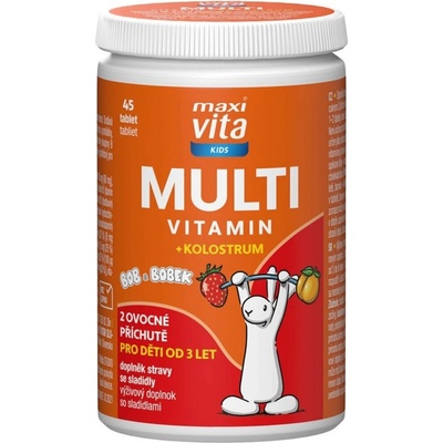 Maxi Vita Bob a Bobek Multivitamín + kolostrum 45 tablet