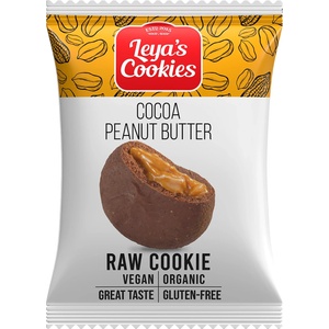 Leya's Cookies Био бисквитка с какао и фъстъчено масло, 25 g (3035690)