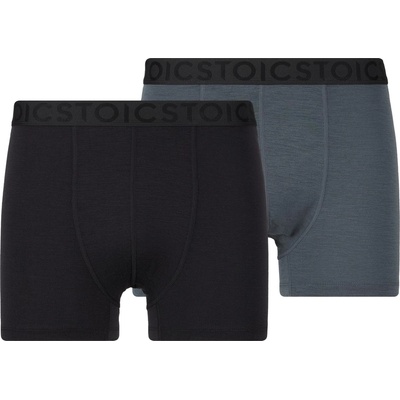Stoic Мъжко мериносово термобельо Stoic Merino150 SadjemSt. Boxer 2-Pack Merino base layer - Black / Ink Grey - размер 3XL (015-2329-0216)