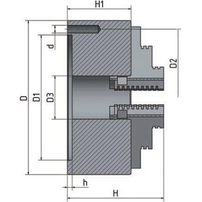 OPTIMUM 4-čelisťové sklíčidlo s centrickým upínáním průměr 80 mm