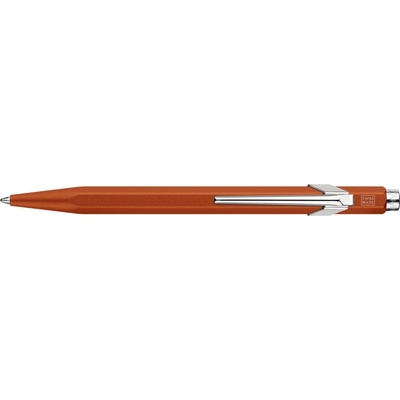Caran d'Ache 849 Colormat-X modrá náplň M oranžové tělo