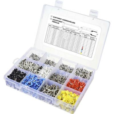 TRU COMPONENTS TC-11991836 sada dutiniek 0.5 mm², 0.75 mm², 1 mm², 1.5 mm², 2.5 mm², 4 mm², 6 mm² čiastočne izolované st