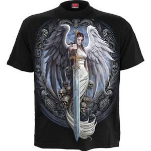 SPIRAL мъжка тениска spiral - angel sword - черна - l072m101 - metalshop - 47,88 лв