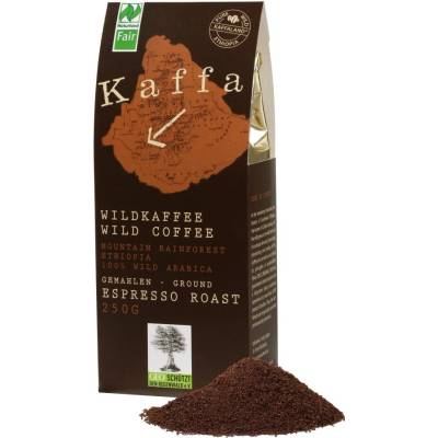 Kaffa Fair Trade Bio mletá divoká káva Espresso 250 g