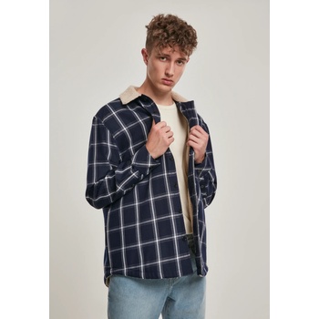 Urban Classics Мъжко тънко яке Urban Classics Sherpa Lined Shirt в тъмносин цвятUB-TB3133-00159 - Тъмносин, размер L