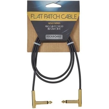 RockBoard Flat Patch Cable Gold 80 cm Ъглов - Ъглов Пач кабел (RBO CAB PC F 80 GD)