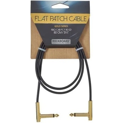 RockBoard Flat Patch Cable Gold 80 cm Ъглов - Ъглов Пач кабел (RBO CAB PC F 80 GD)