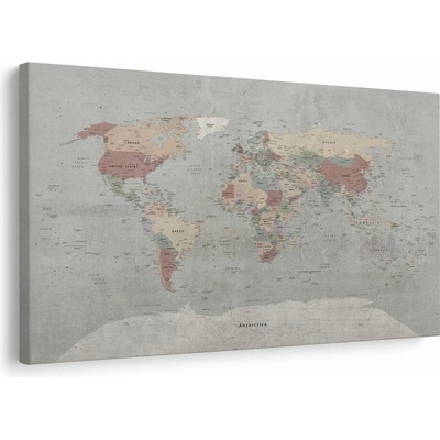 Obraz vintage mapa světa - 120x80
