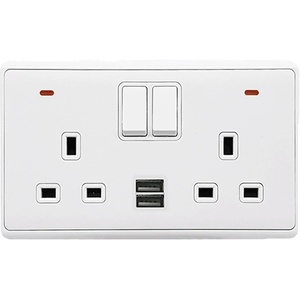 ELMARK London ДВ. КОНТАКТ С 2Р СВ. КЛЮЧ + usb БЯЛ (190882/wh)