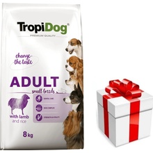 TropiDog Premium Adult S jehněčí s rýží 8 kg