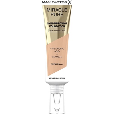 Max Factor Miracle Pure Skin dlouhotrvající make-up SPF30 45 Warm Almond 30 ml