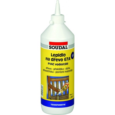 SOUDAL 67A lepidlo na drevo vodostále 750g bielé