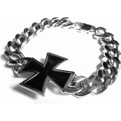 Steel Jewelry náramek maltézský kříž z chirurgické oceli NR150414