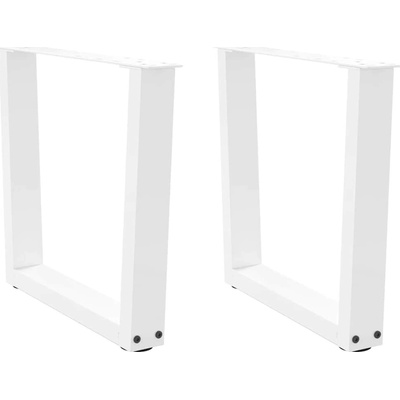 Omaxi 957949 Nohy konferenčního stolku ve tvaru V 2 ks bílé 50 x 42-43,3 cm ocel