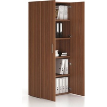 B2B Partner Kancelárska skriňa vysoká SOLID, 800 x 400 x 1830 mm, orech