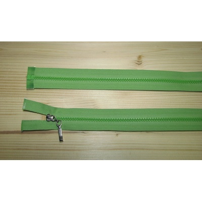 Kostenný zips zelená 3mm deliteľný jednosmerný 50cm
