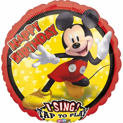 Balónek fóliový Mickey Mouse Happy Birthday zpívající 71 cm