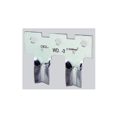 OEZ OEZ:08753 Přechodová svorka WD8-3 ze šroubu 3×M8 na V-praporec 2×240 mm2 (S3PB00, 3×SPF00, 3×SPB00), pro 4835 N, 4835 N-240,