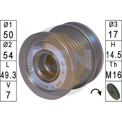 Voľnobeżka alternátora ERA ZN5581