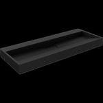 Mexen Ava мивка върху плот от конгломерат Б/О 120 x 46 см, черна - 23011270 (23011270)