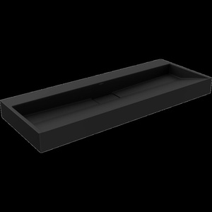 Mexen Ava мивка върху плот от конгломерат Б/О 120 x 46 см, черна - 23011270 (23011270)